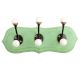 Green Black Double Loop Ceramic Iron Wooden Hooks